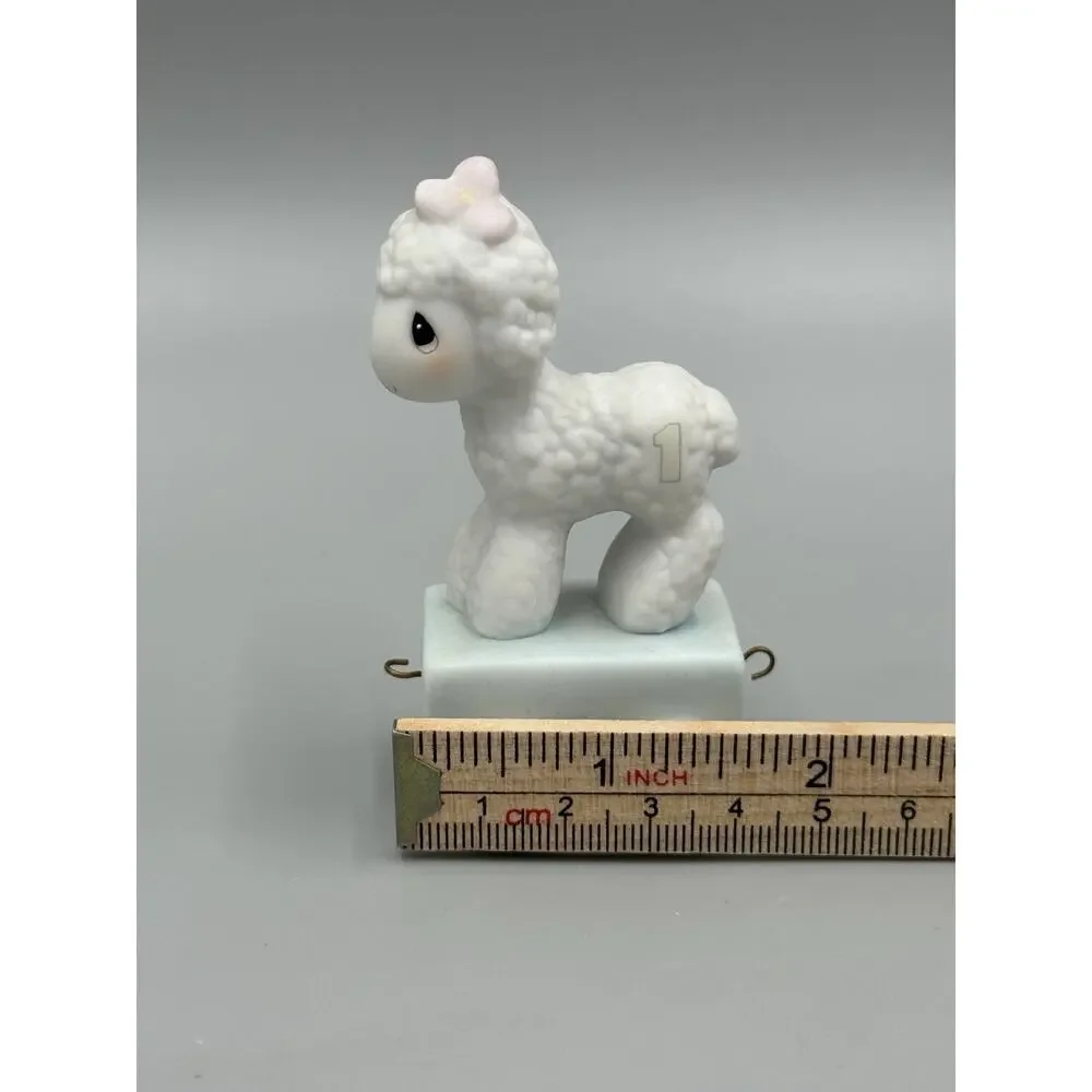 Vtg Precious Moments-Happy Birthday Little Lamb-1 YEAR OLD Birthday Train 15946
